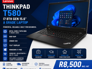 Lenovo ThinkPad T580 I7-8th Gen 15.6" A Grade Laptop