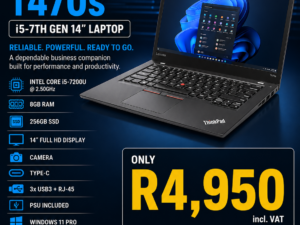 Lenovo ThinkPad T470s i5-7th Gen 14” Laptop