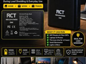 RCT Megapower AC-54K UPS – 160W